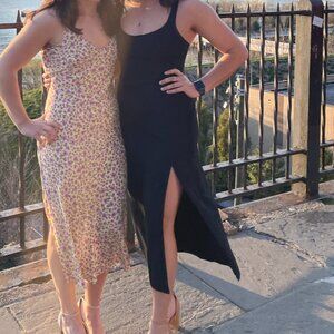 Abercrombie & Fitch Black Midi Dress